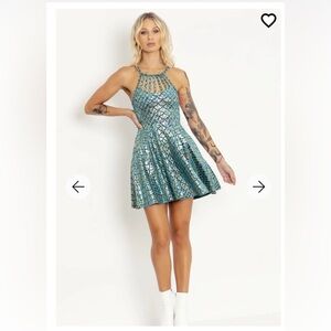 mermaid ocean velvet strapped up dress. blackmilk clothing. new!!
